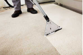 professional carpet cleaner shampooing dirty carpet